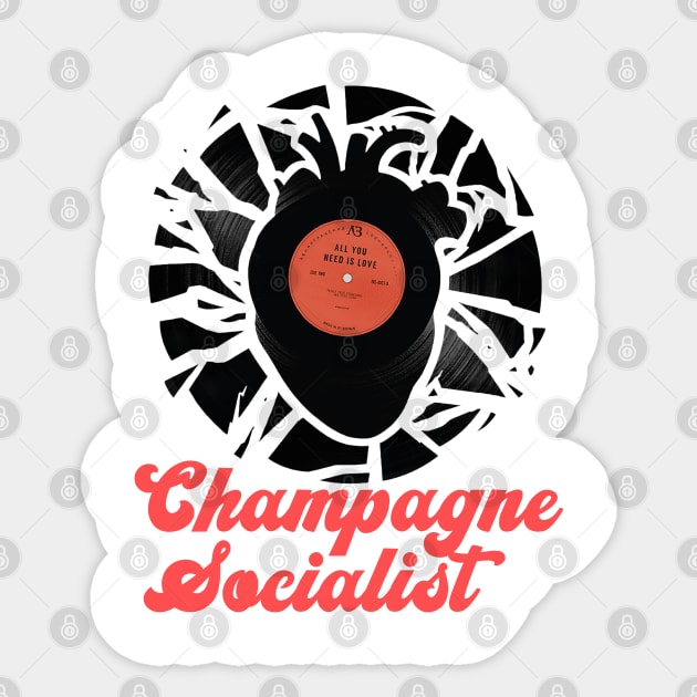 Champagne Socialist Sticker by Vigilantfur